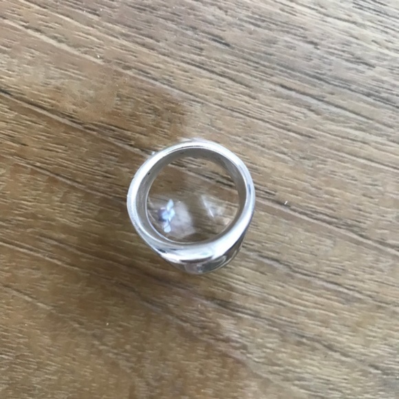 Sterling Silver Curved Sculpted Statement Ring 6 - Picture 7 of 8